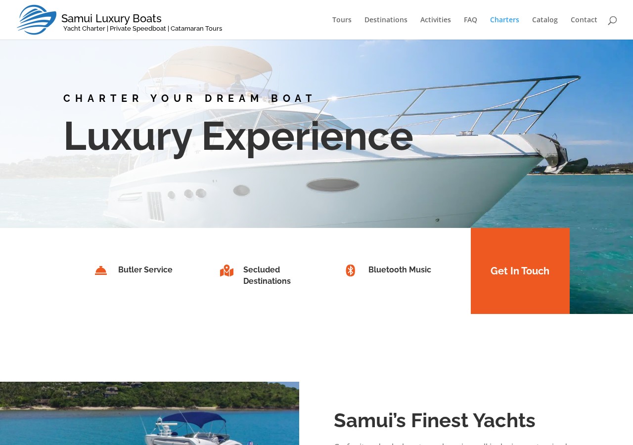 Samui Luxury Boats interface